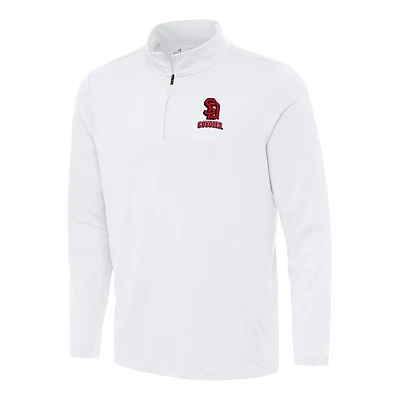 Men's Antigua White South Dakota Coyotes Reprocess Quarter-Zip Top