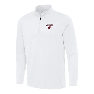 Men's Antigua White Southern Illinois Salukis Reprocess Quarter-Zip Top