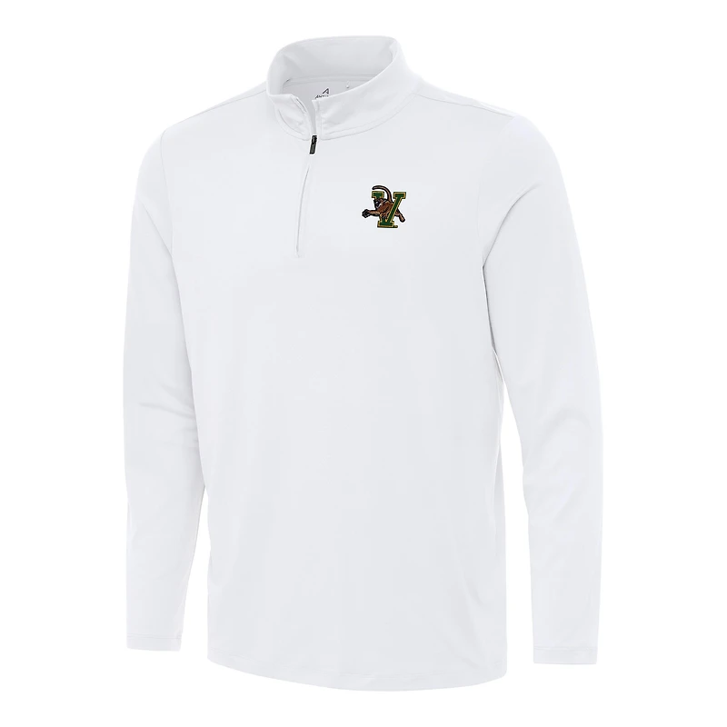 Men's Antigua White Vermont Catamounts Reprocess Quarter-Zip Top
