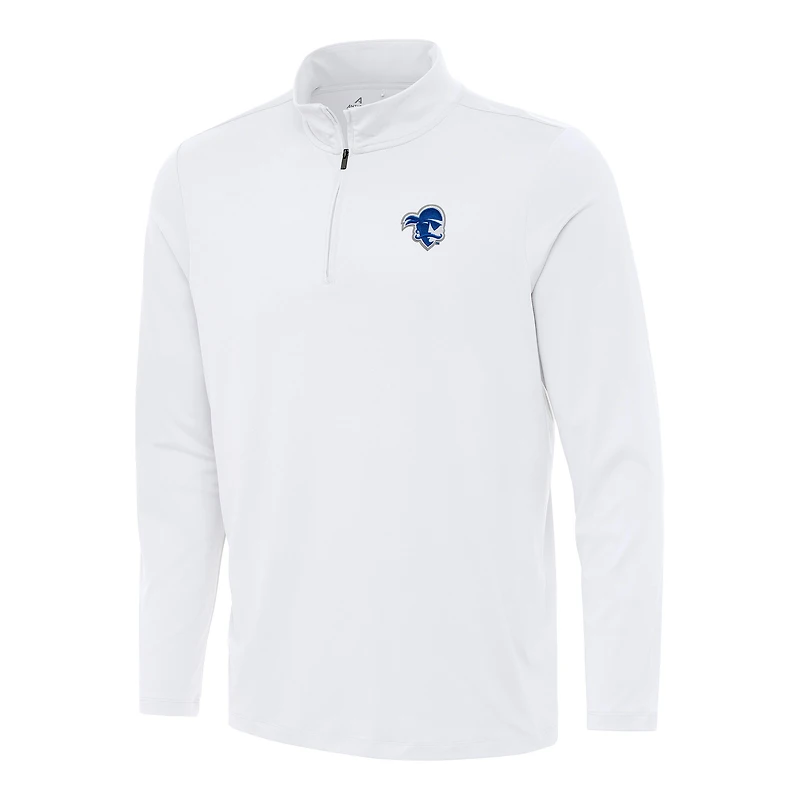 Men's Antigua White Seton Hall Pirates Reprocess Quarter-Zip Top
