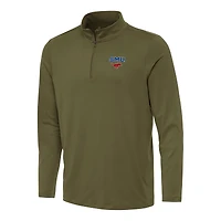 Men's Antigua Olive SMU Mustangs Reprocess Quarter-Zip Top