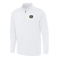 Men's Antigua White Ohio Bobcats Reprocess Quarter-Zip Top