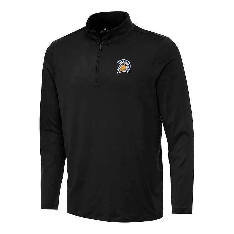Men's Antigua Black San Jose State Spartans Reprocess Quarter-Zip Top
