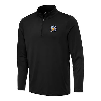 Men's Antigua Black San Jose State Spartans Reprocess Quarter-Zip Top