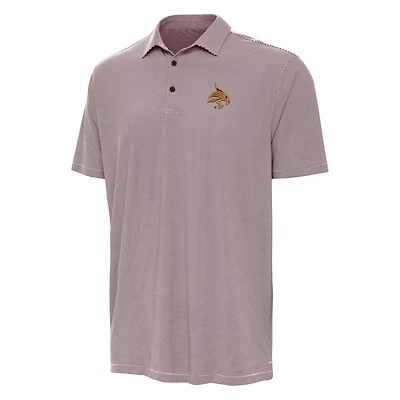 Men's Antigua Maroon Texas State Bobcats Twine Polo