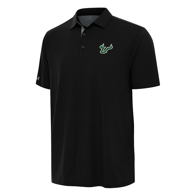 Men's Antigua Black/Gray South Florida Bulls Era Polo