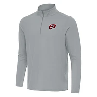 Men's Antigua Gray Western Kentucky Hilltoppers Intent Quarter-Zip Top