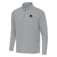 Men's Antigua Gray Texas State Bobcats Intent Quarter-Zip Top