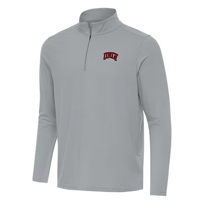 Men's Antigua Gray UNLV Rebels Intent Quarter-Zip Top