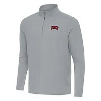 Men's Antigua Gray UNLV Rebels Intent Quarter-Zip Top