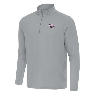 Men's Antigua Gray Western Carolina Catamounts Intent Quarter-Zip Top