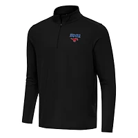 Men's Antigua Black SMU Mustangs Intent Quarter-Zip Top