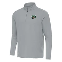Men's Antigua Gray Ohio Bobcats Intent Quarter-Zip Top