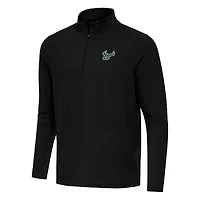 Men's Antigua Black South Florida Bulls Intent Quarter-Zip Top