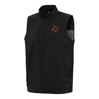 Men's Antigua  Black Texas State Bobcats Brisk Full-Zip Vest