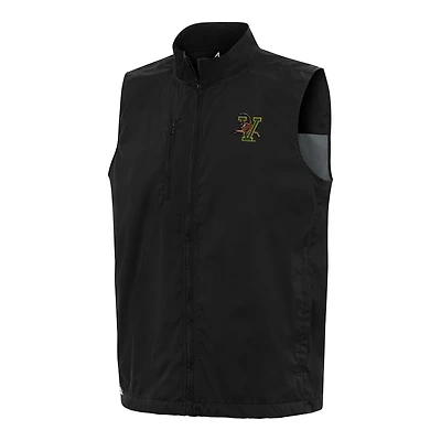 Men's Antigua  Black Vermont Catamounts Brisk Full-Zip Vest