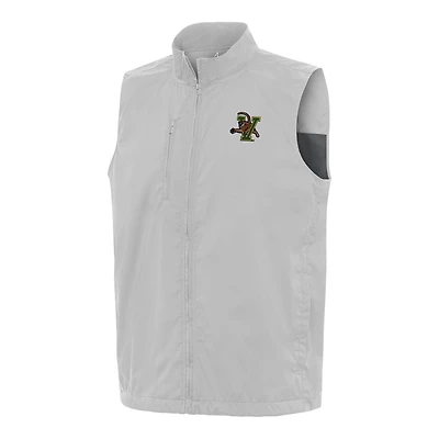 Men's Antigua  Heather Gray Vermont Catamounts Brisk Full-Zip Vest