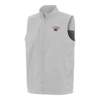 Men's Antigua  Gray Western Carolina Catamounts Brisk Full-Zip Vest