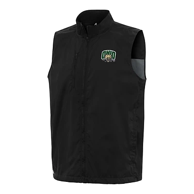 Men's Antigua  Black Ohio Bobcats Brisk Full-Zip Vest