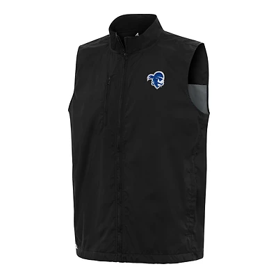 Men's Antigua  Black Seton Hall Pirates Brisk Full-Zip Vest