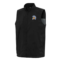 Men's Antigua  Black San Jose State Spartans Brisk Full-Zip Vest