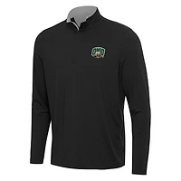 Men's Antigua Black/Gray Ohio Bobcats Content Quarter-Zip Pullover Top