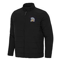 Men's Antigua Black San Jose State Spartans Swelter Full-Zip Puffer Jacket