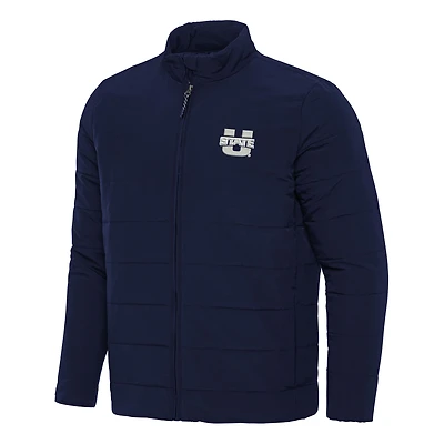 Men's Antigua Navy Utah State Aggies Swelter Full-Zip Puffer Jacket