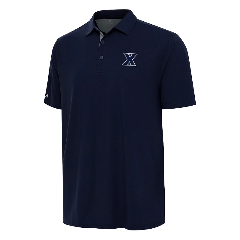 Men's Antigua Navy/Gray Xavier Musketeers Era Polo