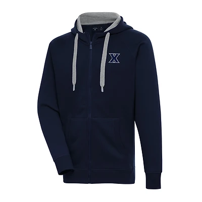 Men's Antigua Navy Xavier Musketeers Big & Tall Victory Full-Zip Hoodie Jacket