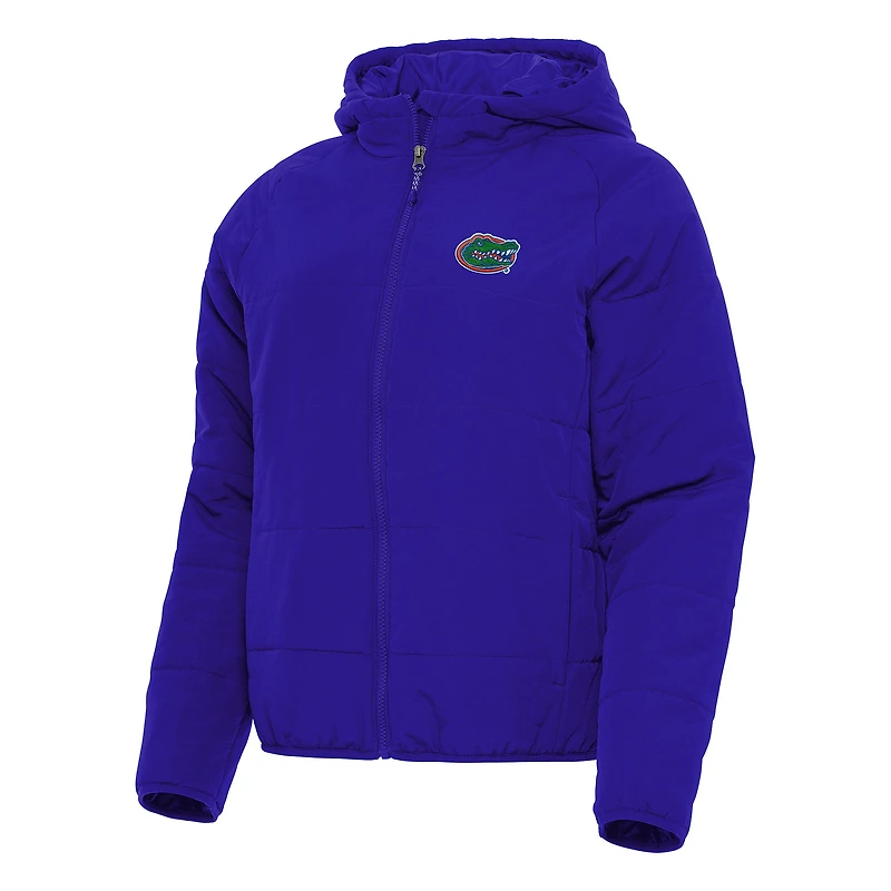 Women's Antigua Royal Florida Gators Universe Full-Zip Puffer Jacket
