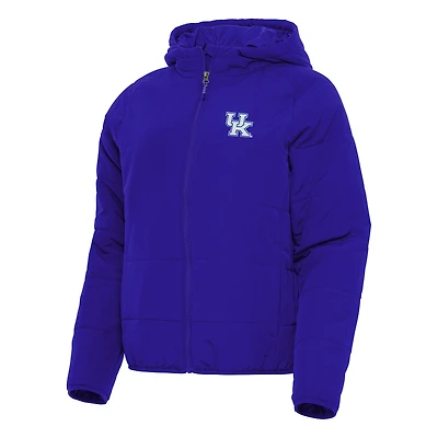 Women's Antigua Royal Kentucky Wildcats Universe Full-Zip Puffer Jacket