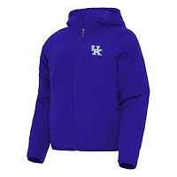 Women's Antigua Royal Kentucky Wildcats Universe Full-Zip Puffer Jacket