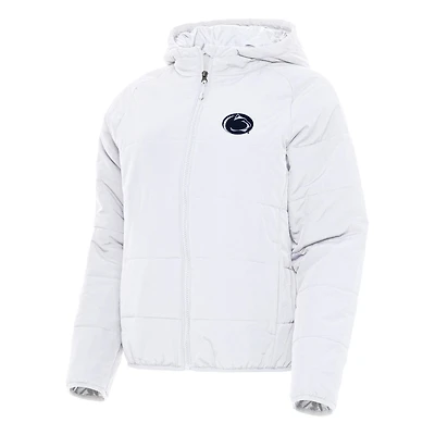 Women's Antigua White Penn State Nittany Lions Universe Full-Zip Puffer Jacket
