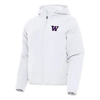 Women's Antigua White Washington Huskies Universe Full-Zip Puffer Jacket