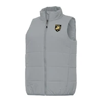 Women's Antigua Gray Army Black Knights Experience Full-Zip Vest