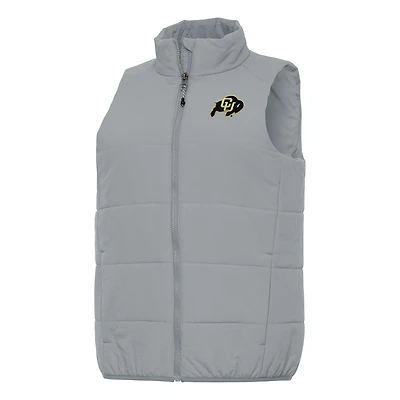 Women's Antigua Gray Colorado Buffaloes Experience Full-Zip Vest