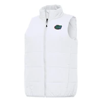 Women's Antigua White Florida Gators Experience Full-Zip Vest
