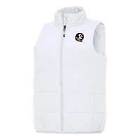 Women's Antigua White Florida State Seminoles Experience Full-Zip Vest