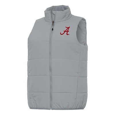 Women's Antigua Gray Alabama Crimson Tide Experience Full-Zip Vest
