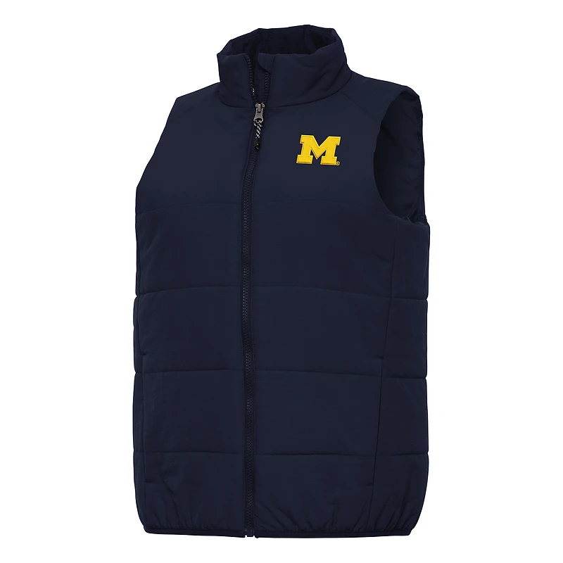 Women's Antigua Navy Michigan Wolverines Experience Full-Zip Vest