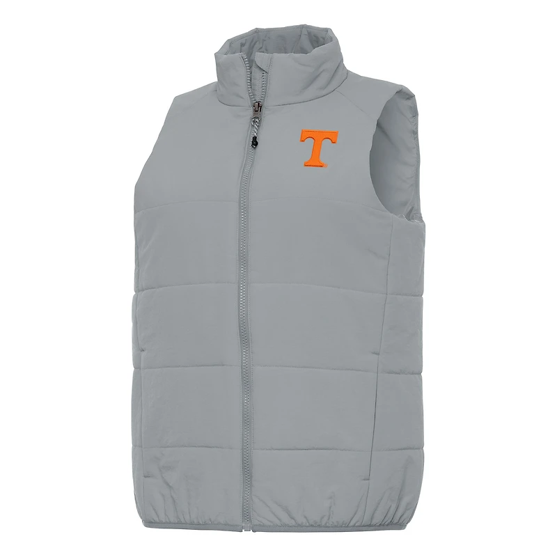 Women's Antigua Gray Tennessee Volunteers Experience Full-Zip Vest