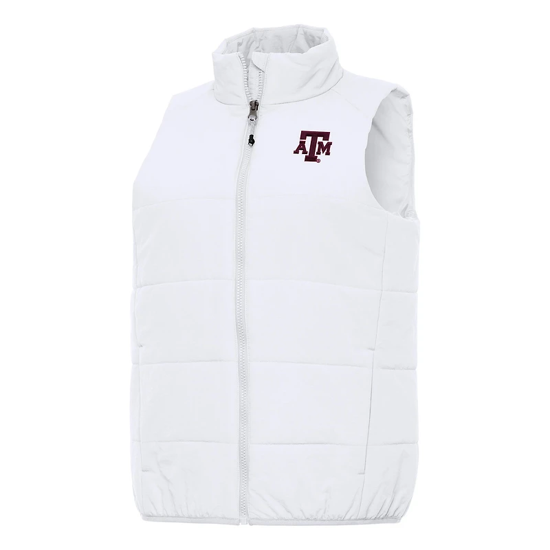 Women's Antigua White Texas A&M Aggies Experience Full-Zip Vest