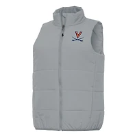 Women's Antigua Gray Virginia Cavaliers Experience Full-Zip Vest
