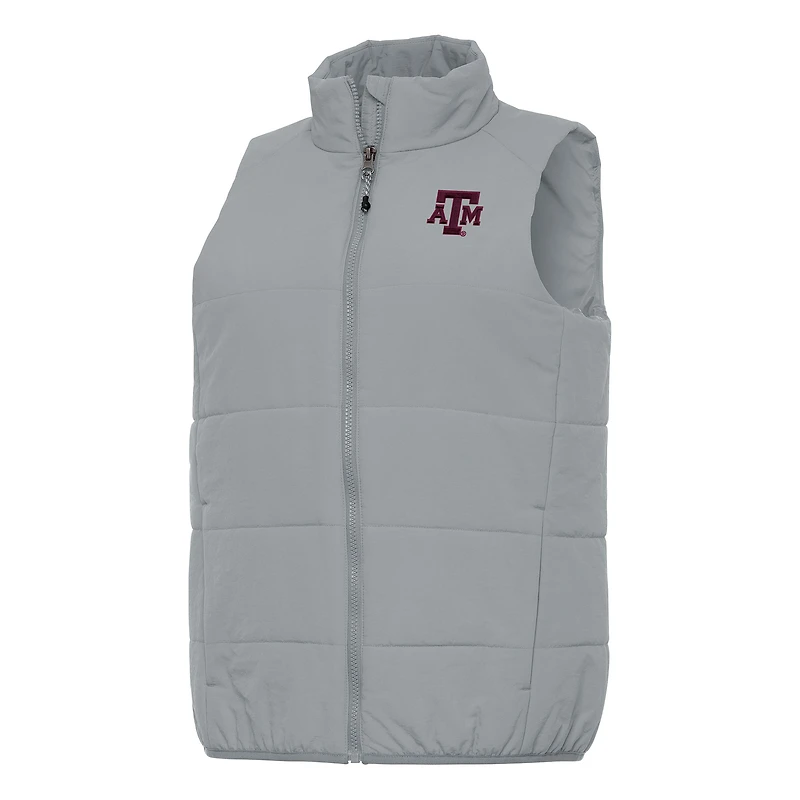 Women's Antigua Gray Texas A&M Aggies Experience Full-Zip Vest