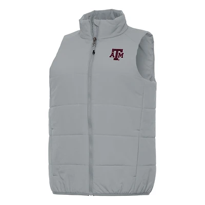 Women's Antigua Gray Texas A&M Aggies Experience Full-Zip Vest