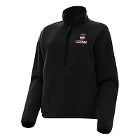 Women's Antigua UConn Huskies Figure Half-Zip Pullover Sweatshirt