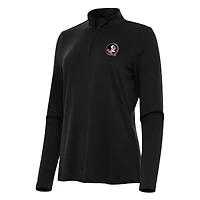 Women's Antigua Black Florida State Seminoles Reprocess Quarter-Zip Top