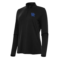 Women's Antigua Black Kentucky Wildcats Reprocess Quarter-Zip Top