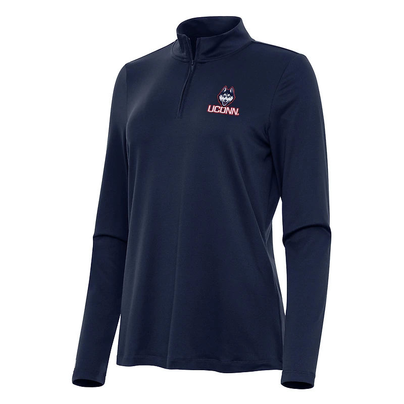 Women's Antigua Navy UConn Huskies Reprocess Quarter-Zip Top